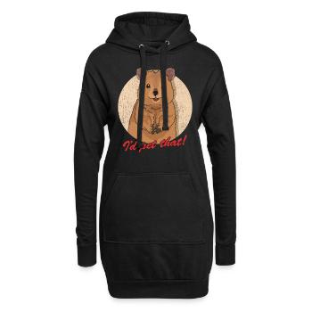 Quokka Kurzschwanzkänguru Quokkas Geschenk - Hoodie-Kleid - Schwarz - Vorne