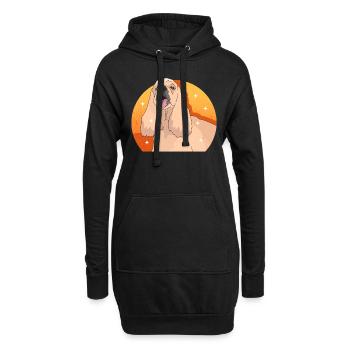 Cocker américain épagneul chien cadeaux - Sweat-shirt à capuche long Femme - noir - Devant