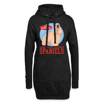 Amerikanischer Cocker Spaniel Besitzer Geschenke - Hoodie-Kleid - Schwarz - Vorne