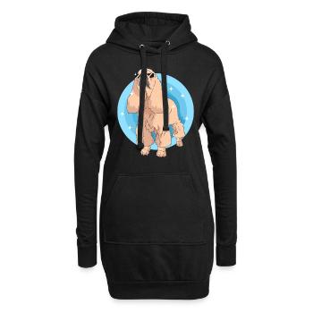 Cocker américain épagneul chien cadeaux - Sweat-shirt à capuche long Femme - noir - Devant