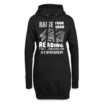 Reading If You Love Reading - Hoodie Dress - black - Front
