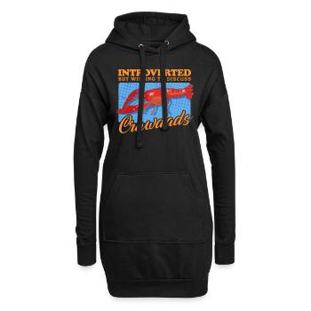Flusskrebs Edelkrebs Krebse Meeresfrüchte Geschenk - Hoodie-Kleid - Schwarz - Vorne