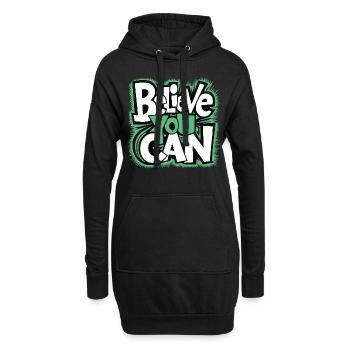 Croyez que vous pouvez - courage, force, confiance en soi - Sweat-shirt à capuche long Femme - noir - Devant