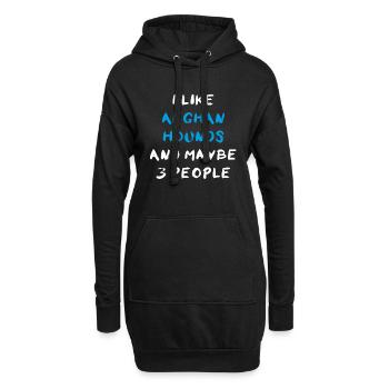 Lévrier afghan Afghanischer Windhund - Sweat-shirt à capuche long Femme - noir - Devant