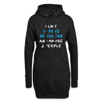 Coton de Tuléar - Sweat-shirt à capuche long Femme - noir - Devant
