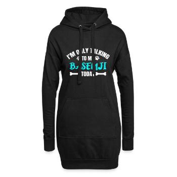 Basenji - Hoodie-Kleid - Schwarz - Vorne