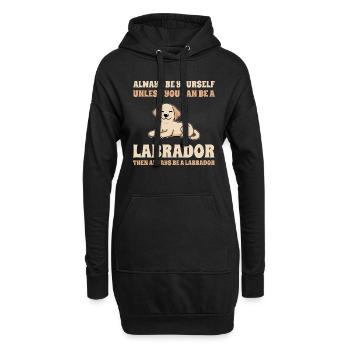 Labrador - Hoodie-Kleid - Schwarz - Vorne
