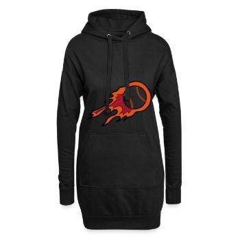 Throw the Heat Baseball Home Run Geschenk - Hoodie-Kleid - Schwarz - Vorne