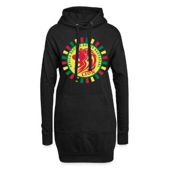 africa reggae roots rastafari - Sweat-shirt à capuche long Femme - noir - Devant