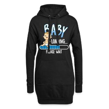 Petit garçon chargement charge garçon grossesse - Sweat-shirt à capuche long Femme - noir - Devant