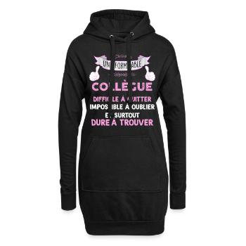 Collègue formidable femme - Sweat-shirt à capuche long Femme - noir - Devant