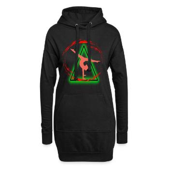 Gymnastique rythmique - Sweat-shirt à capuche long Femme - noir - Devant