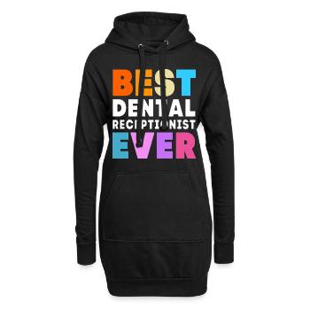 Rezeptionist Zahnarzt - Hoodie-Kleid - Schwarz - Vorne