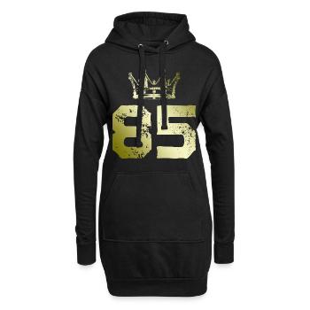 85 Couronne numérique - Sweat-shirt à capuche long Femme - noir - Devant