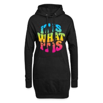 C’est ce que c’est - Sweat-shirt à capuche long Femme - noir - Devant