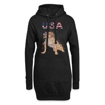 Lunettes de soleil Patriotic Bulldog USA - Sweat-shirt à capuche long Femme - noir - Devant