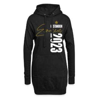 Examen 2023 bestanden - Hoodie-Kleid - Schwarz - Vorne