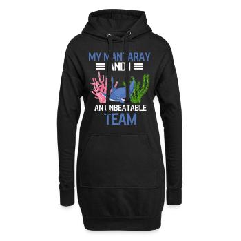 Mein Mantarochen und ich Zoo Tier Lustiges Rochen - Hoodie-Kleid - Schwarz - Vorne