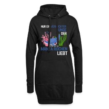 Meerestier Ozean Tier Jungen Geschenk Mantarochen - Hoodie-Kleid - Schwarz - Vorne