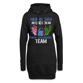 Tierliebhaber Ozean Tier Geschenk Mantarochen - Hoodie-Kleid - Schwarz - Vorne