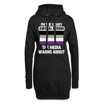Ace Pride Asexual Flag LGBT Cadeau Asexuel - Sweat-shirt à capuche long Femme - noir - Devant