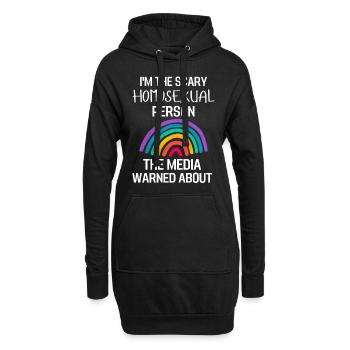 Rainbow Queer LGBT Gay Pride Gift LGBTQ - Sweat-shirt à capuche long Femme - noir - Devant