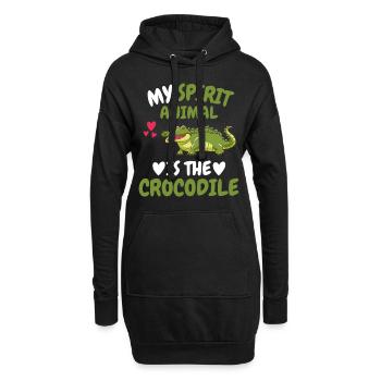 Amoureux des animaux Reptiles Animal Gift Crocodile - Sweat-shirt à capuche long Femme - noir - Devant