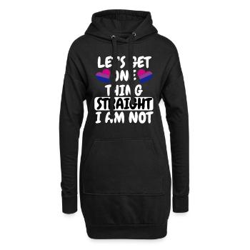 Bi Pride LGBTQ Bisexuel Cadeau de cœur Bisexuel Bisexuel - Sweat-shirt à capuche long Femme - noir - Devant
