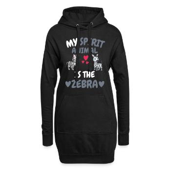 Mein spirituelles Tier Afrika Tier Geschenk Zebra - Hoodie-Kleid - Schwarz - Vorne
