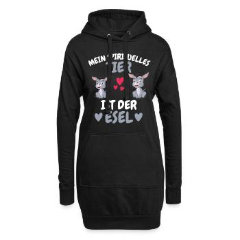 Bauernhof Tier Spirituelles Tier Geschenk Esel - Hoodie-Kleid - Schwarz - Vorne
