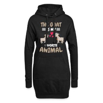 Animalier préféré Animal Cadeau Cadeau Chèvre - Sweat-shirt à capuche long Femme - noir - Devant