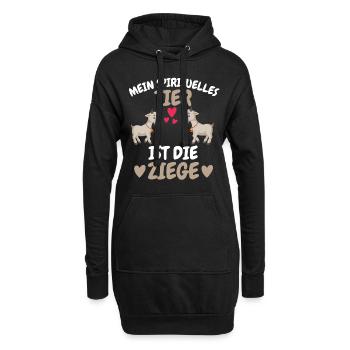 Bauernhof Tier Spirituelles Tier Geschenk Ziege - Hoodie-Kleid - Schwarz - Vorne