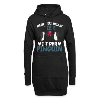 Antarktis Tier Spirituelles Tier Geschenk Pinguin - Hoodie-Kleid - Schwarz - Vorne