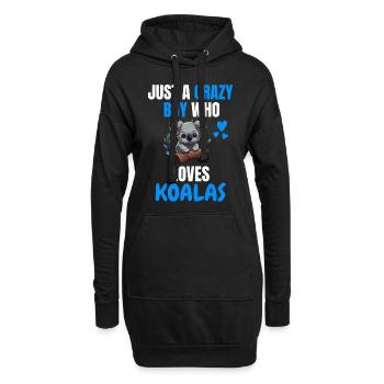 Crazy Boy Australie Animal Gift Koala - Sweat-shirt à capuche long Femme - noir - Devant
