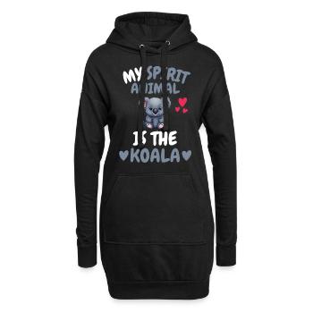 Mein spirituelles Tier Geschenk Australien Koala - Hoodie-Kleid - Schwarz - Vorne
