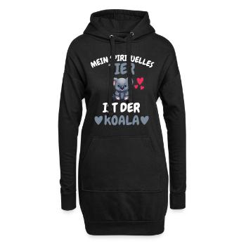 Zoo Tier Mein spirituelles Tier ist der Koala - Hoodie-Kleid - Schwarz - Vorne