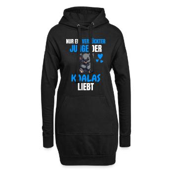 Australien Tier Tierliebhaber Jungs Geschenk Koala - Hoodie-Kleid - Schwarz - Vorne