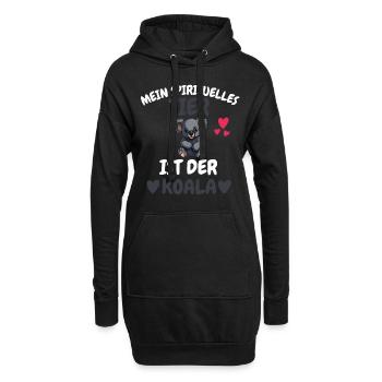Zoo Tier Mein spirituelles Tier ist der Koala - Hoodie-Kleid - Schwarz - Vorne