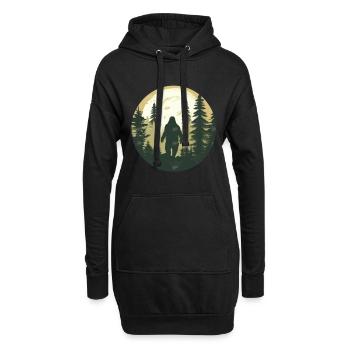 Outdoor Sasquatch Wald Kryptid Geschenk Bigfoot - Hoodie-Kleid - Schwarz - Vorne
