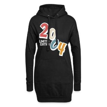 20e anniversaire Millésime 2004 - Sweat-shirt à capuche long Femme - noir - Devant