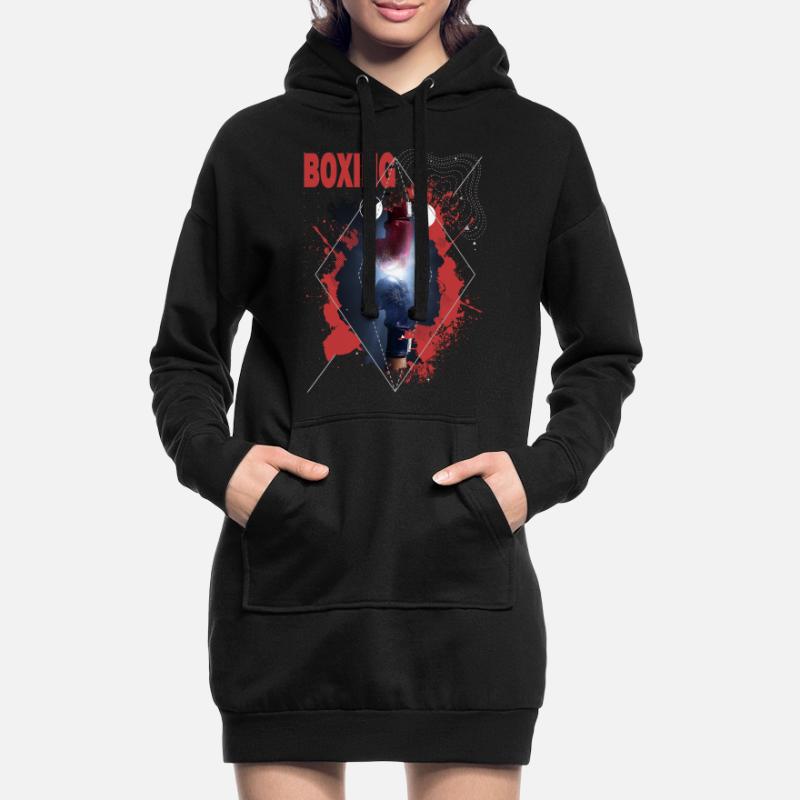 Boxe Boxe Boxe Gants de Boxe Boxe Match Ring de Boxe Sweat-shirt à capuche long Femme