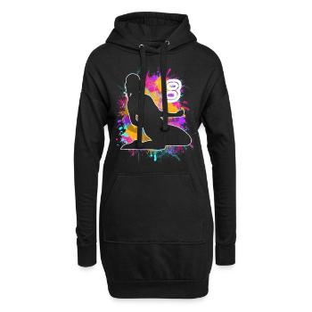 Football Femme Football 8e anniversaire - Sweat-shirt à capuche long Femme - noir - Devant