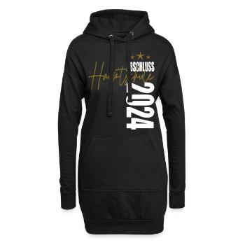 Abschluss 2024 Hauptschule - Hoodie-Kleid - Schwarz - Vorne