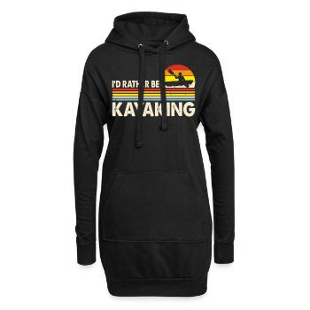 Kajak - Hoodie-Kleid - Schwarz - Vorne