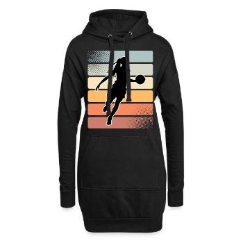 Basketball Basketballerin Frauen Basketball - Hoodie-Kleid - Schwarz - Vorne