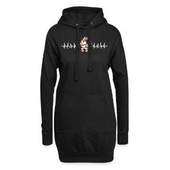 Gym Tshirt Lustig Fitness Workout Fitnessstudio - Hoodie-Kleid - Schwarz - Vorne