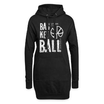 Basketball Basketballer - Hoodie-Kleid - Schwarz - Vorne