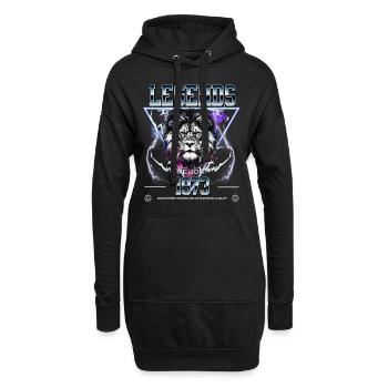 1973 Geburtstag Geburtsjahr Löwe - Hoodie-Kleid - Schwarz - Vorne