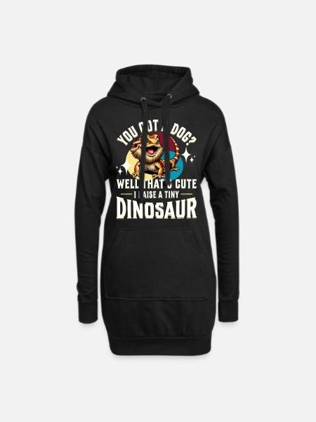 Bartagame Bartagamen Bearded Dragon - Hoodie-Kleid - Schwarz