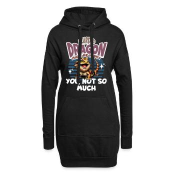 Bartagame Bartagamen Bearded Dragon - Hoodie-Kleid - Schwarz - Vorne